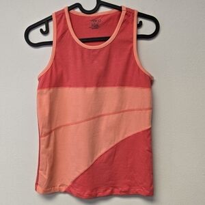 BCG Racer Back Athletic Colorblock Top Coral L (12 / 14)